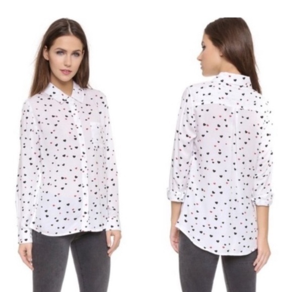 Rails Black and Red Heart Shirt size small - Picture 2 of 5